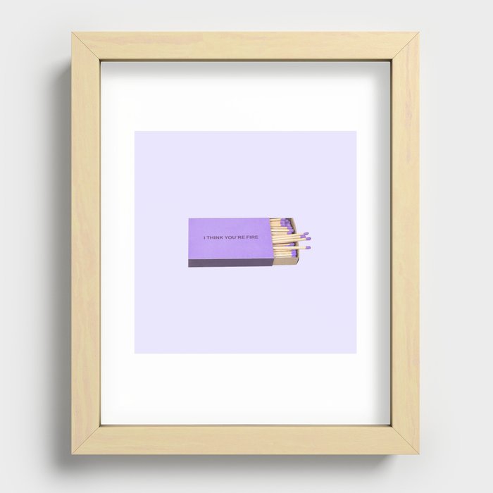 i think you're fire lavender Recessed Framed Print