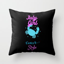 july girl cancer style Throw Pillow | Cancer Tank Tops, Horoscope Sign, Cancer Sweatshirts, Zodiac, Astrological Sign, Zodiac Sign Chart, Cancer Hoodies, Sun Sign, Sign Of The Zodiac, Astrology 