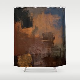 2d illustration. Artistic background image. Abstract painting on canvas. Contemporary art. Hand made art. Colorful texture. Modern artwork. Strokes of fat paint. Brushstrokes. Shower Curtain