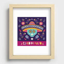 Cinco de Mayo - Scull Recessed Framed Print