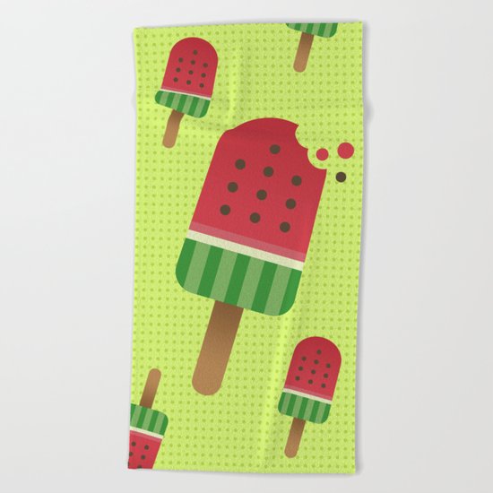 Watermelon Ice Pop Beach Towel