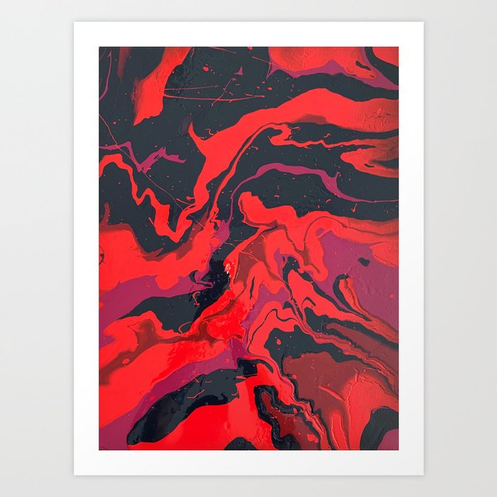 Color Flow/Red Art Print