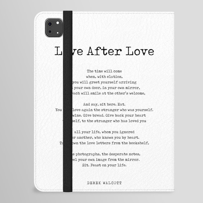 Love After Love - Derek Walcott Poem - Literature - Typewriter Print 1 iPad Folio Case