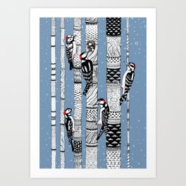 Woodpeckers Art Print