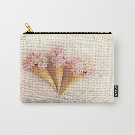 fresh flowers in ice cream cone Carry-All Pouch