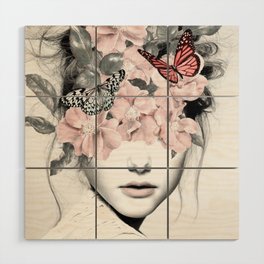 WOMAN WITH FLOWERS 10 Wood Wall Art