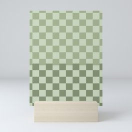 Sage Green Checker Mini Art Print