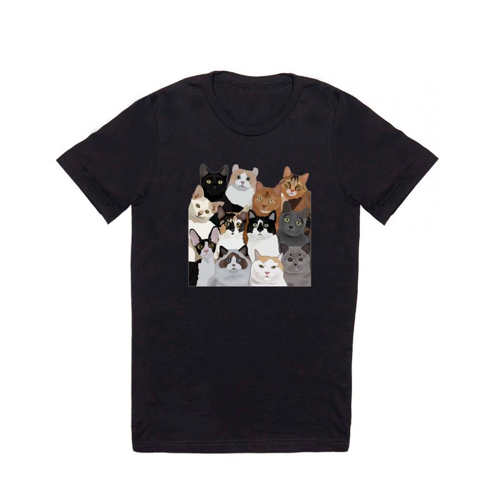 Cat Portrait For Cat Lovers T Shirt