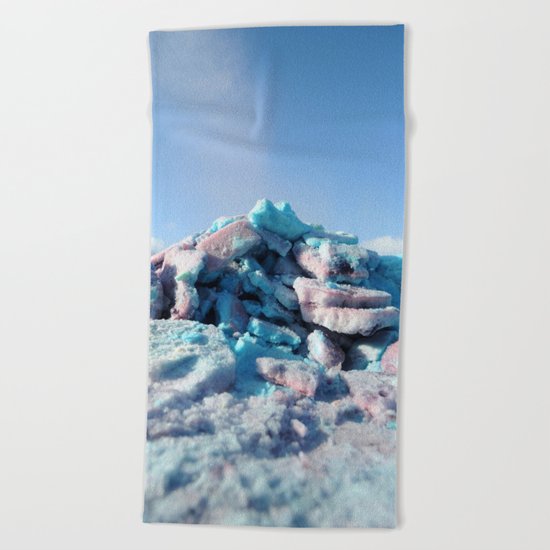 Having Fun in the Winter - Colored Snow #1 #art #society6 Beach Towel