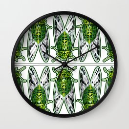 Emerald Cicadas Wall Clock
