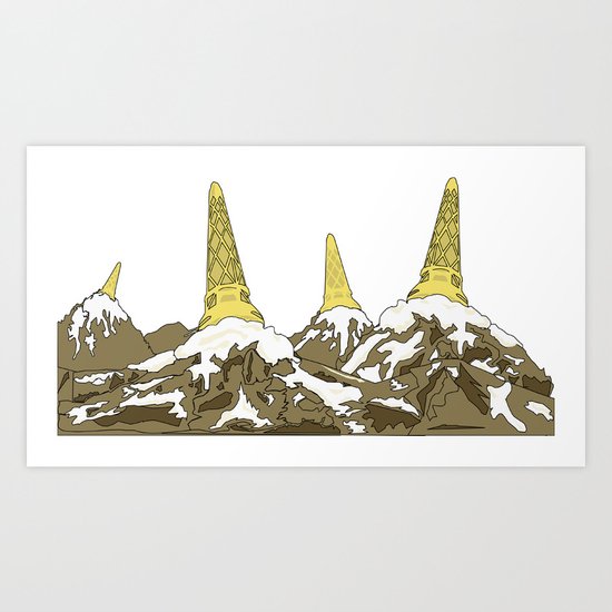 Mountain Top Ice Cream Art Print