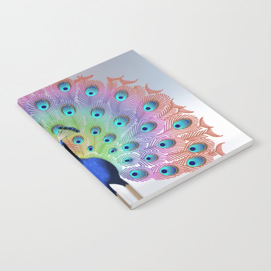 Colorful Peacock Notebook