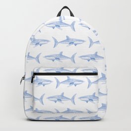 Blue Shark Pattern Backpack | Fish, Underthesea, Blueshark, Shark, Sharkweek, Water, Animal, Ocean, Paint, Jaws 
