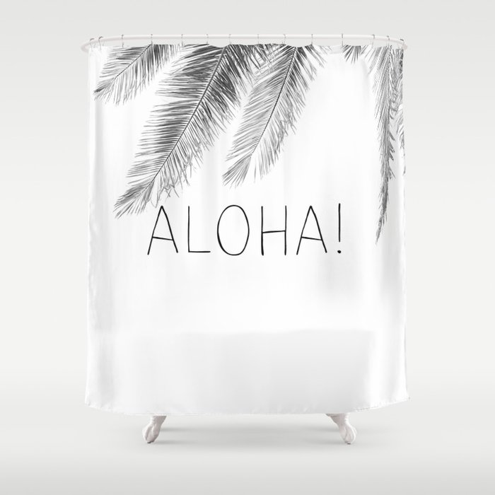 Aloha Palm Tree Shower Curtain
