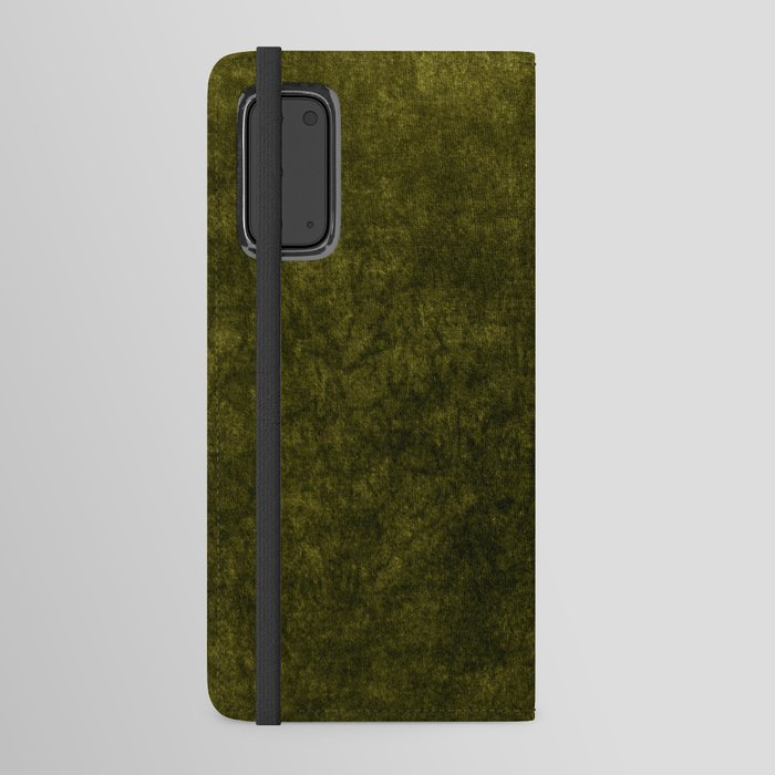 olive green velvet Android Wallet Case