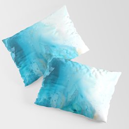 Abstract in Blue and Gold Pillow Sham