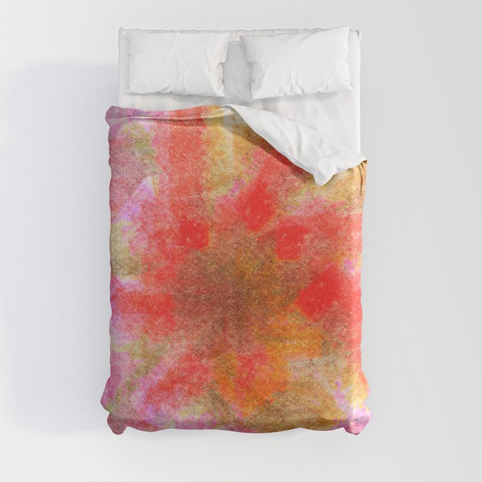 Digital abstract background with brushstroke pastel. Multicolored Texture with many shades Duvet Cover
