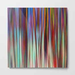 Colored Bamboo Abstract 2 Metal Print