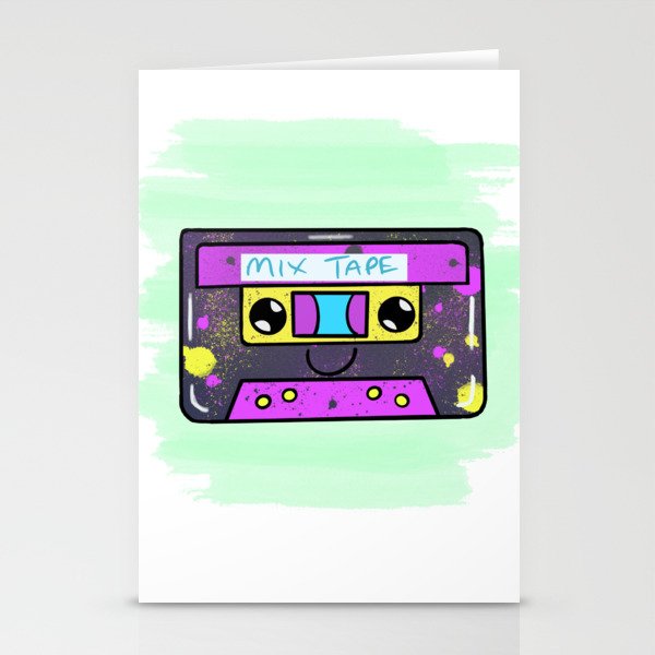Kawaii Retro Cassette Tape Stationery Cards
