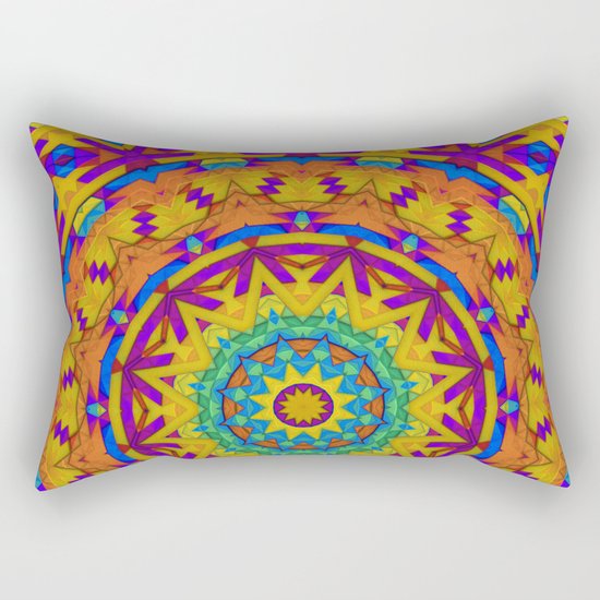 Colorful Geometry Rectangular Pillow