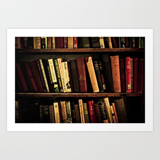 Book Shelf Art Print