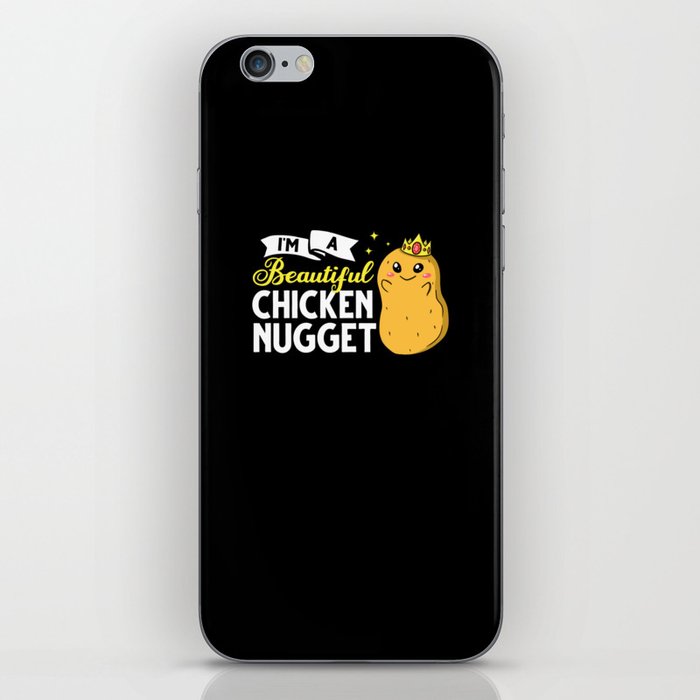 Chicken Nugget Girl Queen Vegan Nuggs Fries iPhone Skin