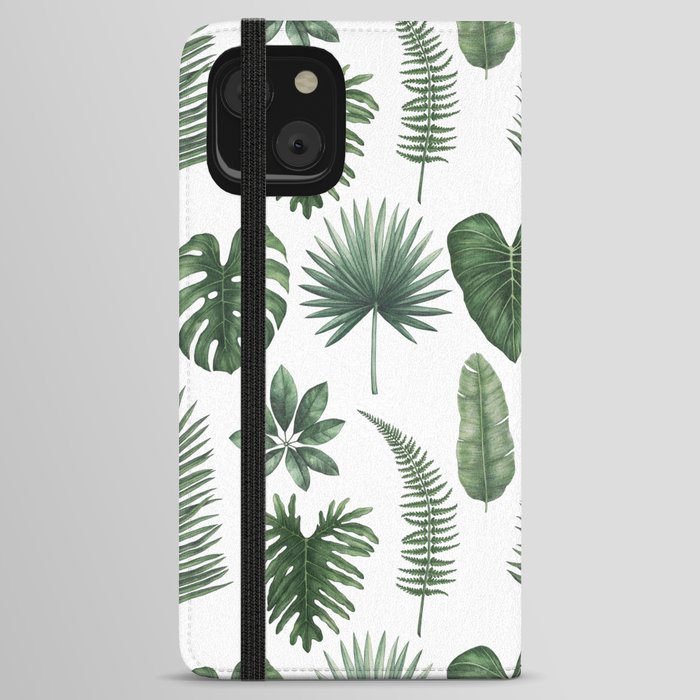 Tropical Leaves iPhone Wallet Case