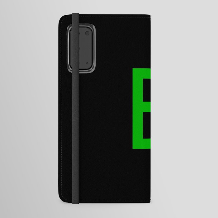 LETTER B (GREEN-BLACK) Android Wallet Case