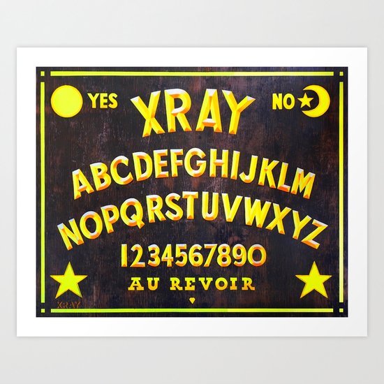 "XRAY SPIRIT BOARD" Art Print