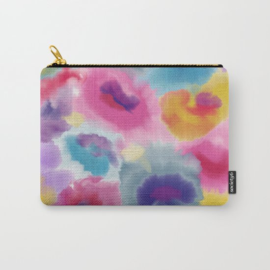 WATERCOLOR FLOWERS Carry-All Pouch