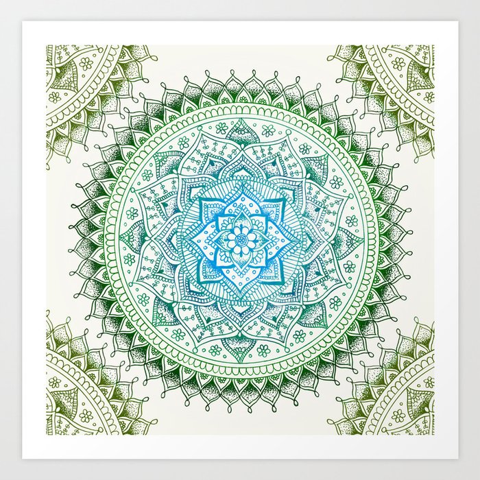 Forest Colours Flower Mandala Art Print By Laurelmae Society6 …here is some visual movement for you… i have created these for you to take your coloring for relaxation and stress relief one but what if you can color, relax and bring joy into other peoples lives? forest colours flower mandala art print by laurelmae