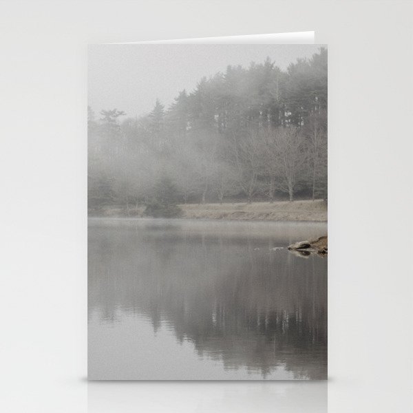 misty morning on the lake Stationery Cards