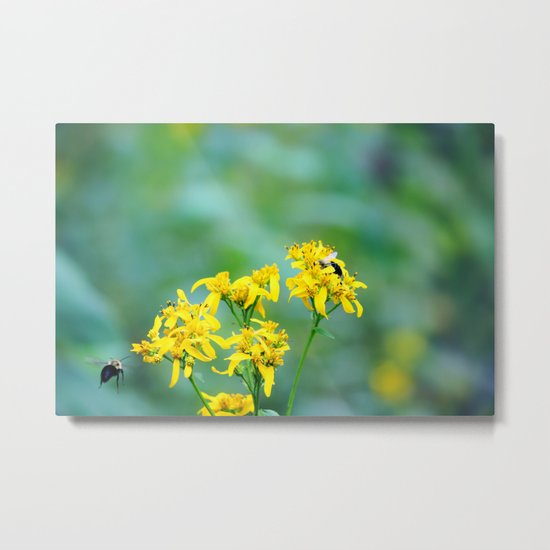 Bee Happy Metal Print