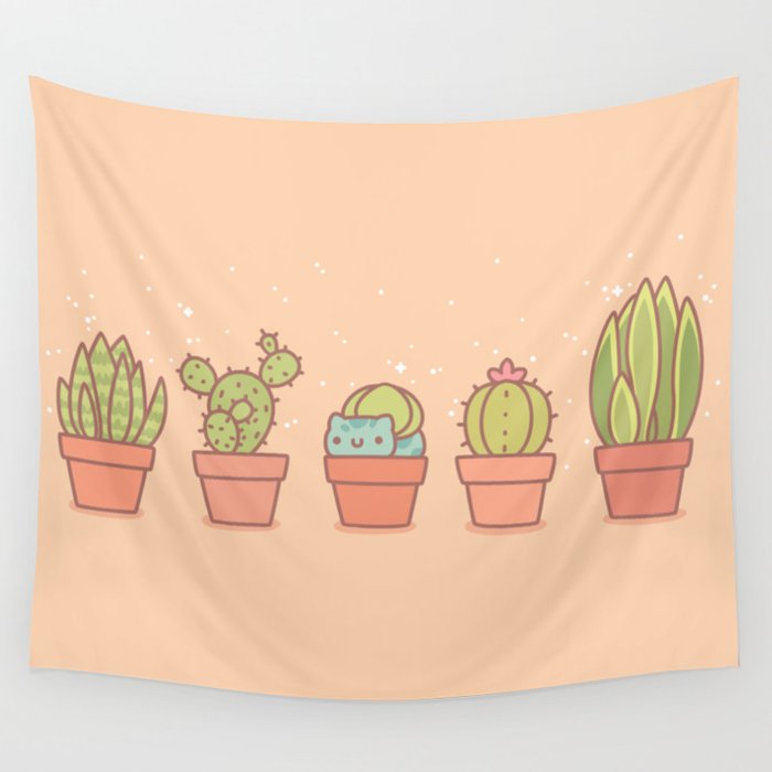 Plant Pots Wall Tapestry