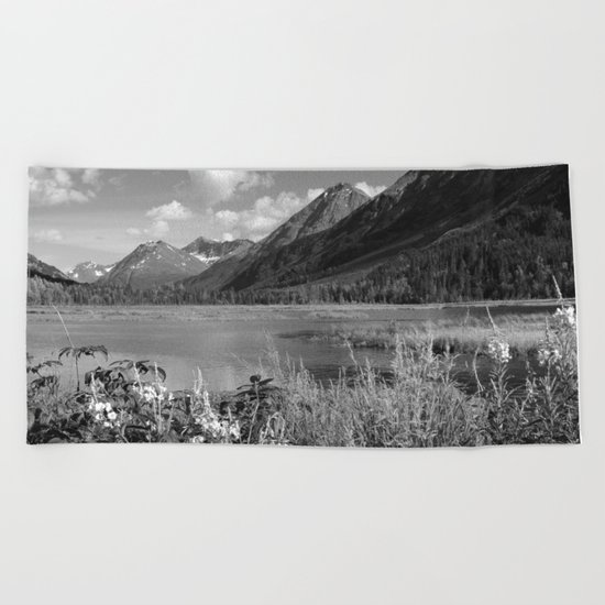 Tern Lake - Mono 2 Beach Towel