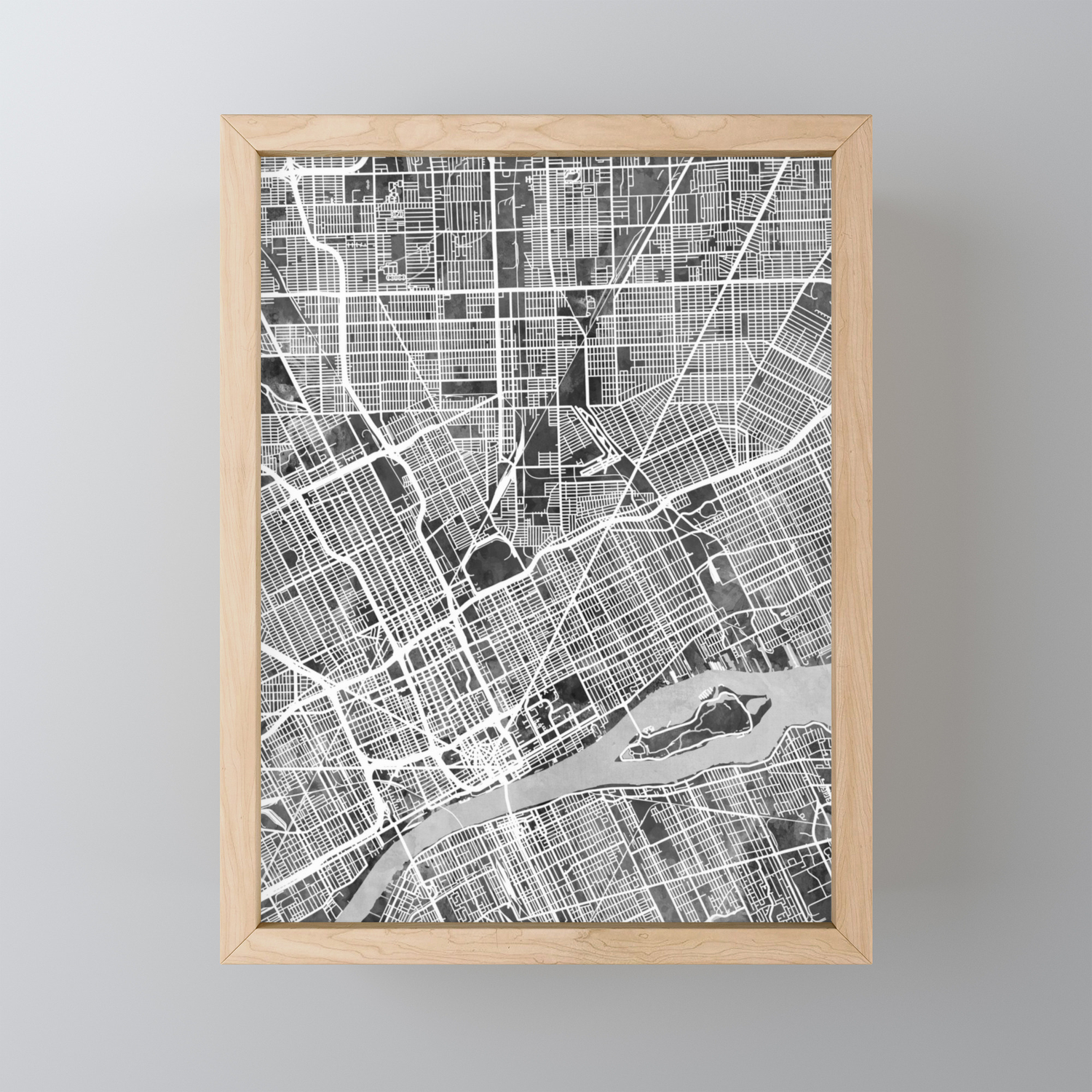 detroit michigan city map