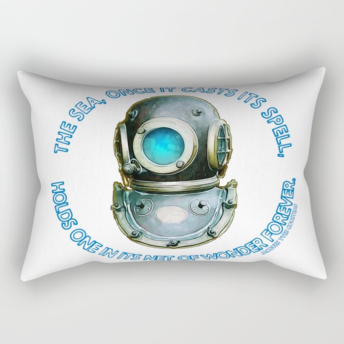 Vintage Diving Helmet Sea Spell Rectangular Pillow