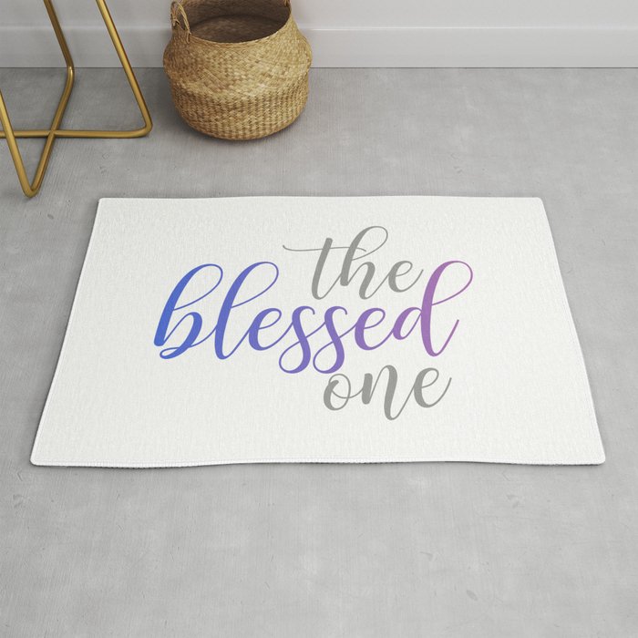 The blessed one- Mindful quote for yoga lovers Rug
