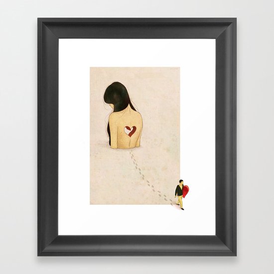 "you stole my heart away" Framed Art Print