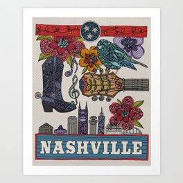 Nashville, TN Art Print