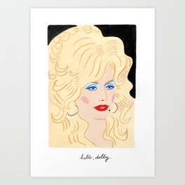 Hello, Dolly Art Print | Bighair, Country, Painting, Countrystar, Hair, Curated, Blonde, Portrait, Dolly, Countrysinger 