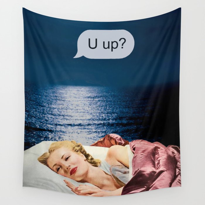 U up? Late night texts Wall Tapestry