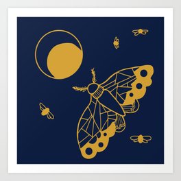 Geometric Moth Art Print