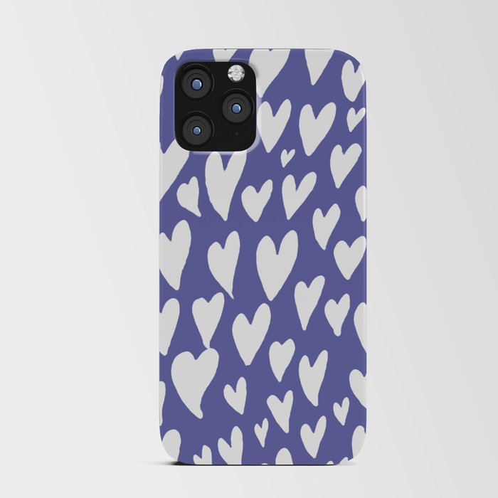Valentines day hearts explosion - very peri iPhone Card Case