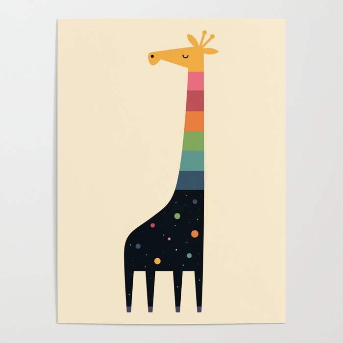 Galaxy Giraffe Poster