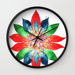 Colorful Cosmos Mandala  Wall Clock