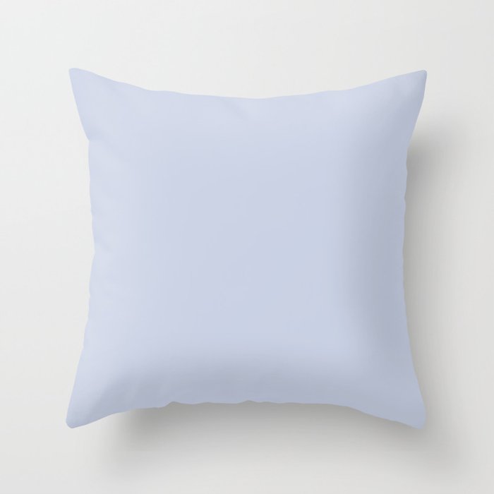 Bright Skies pale blue pastel solid color modern abstract pattern  Throw Pillow