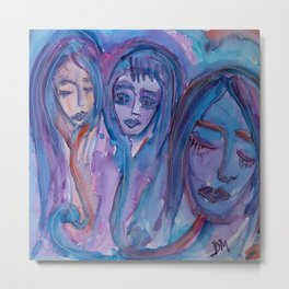 storie Metal Print | Watercolor, Friendship, Life, Love, Painting, Women, Sistershood 