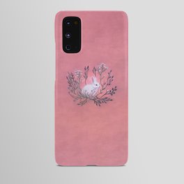 Bunny and Wildflowers - pastel goth, creepycute Android Case