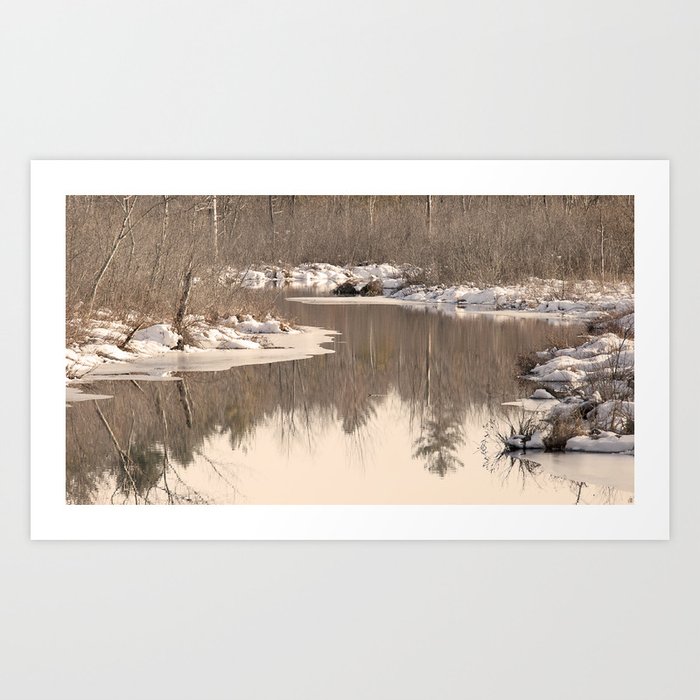 Winter River Art Print
